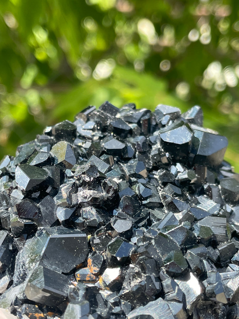 Lustrous Black Tourmaline Plate, Mineral Specimen from Erongo Mountain, Erongo Region, Namibia