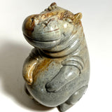 Soapstone Hippo, Shona Sculpture from Chitungwiza, Zimbabwe by Tracy Chatsama