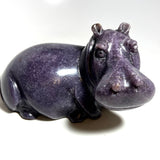 Lepidolite Hippo, Shona Sculpture from Zimbabwe by Shingi Chatsama