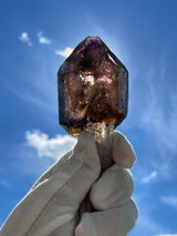 4.5” Shangaan Amethyst Sceptre With Bright Red Hematite Inclusions from Chibuku Mine, Gezani Communal Land, Zimbabwe