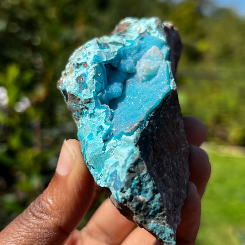 Gorgeous Druzy Chrysocolla, Kolwezi Mining District, Lualaba, Democratic Republic of Congo, Africa